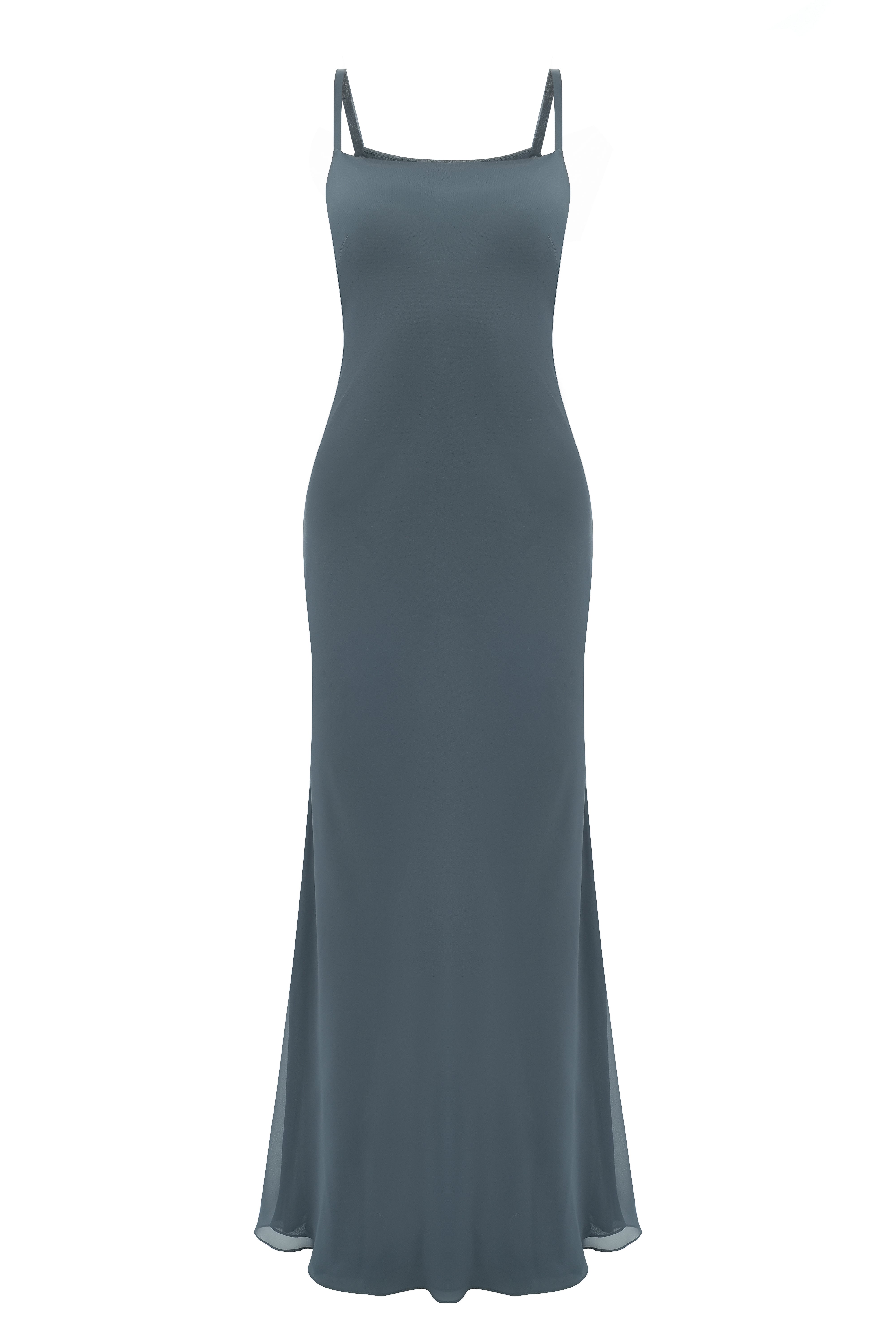 Grey Stone Dress Wide Straps YASPIS