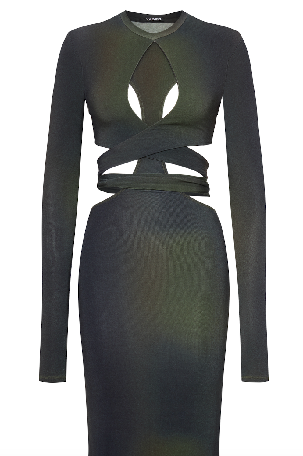 Wash muted green maxi dress