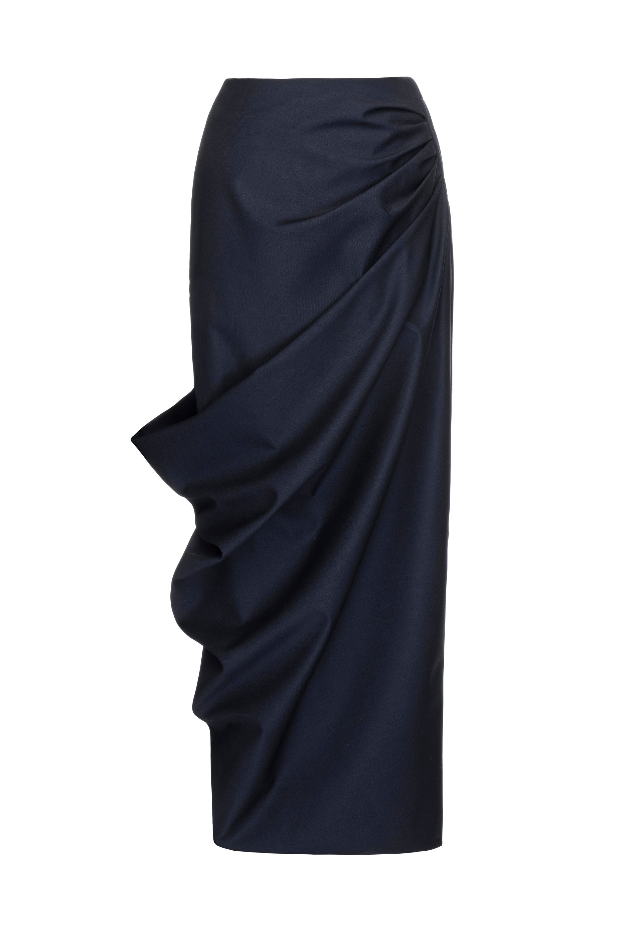 Draped Wool Skirt