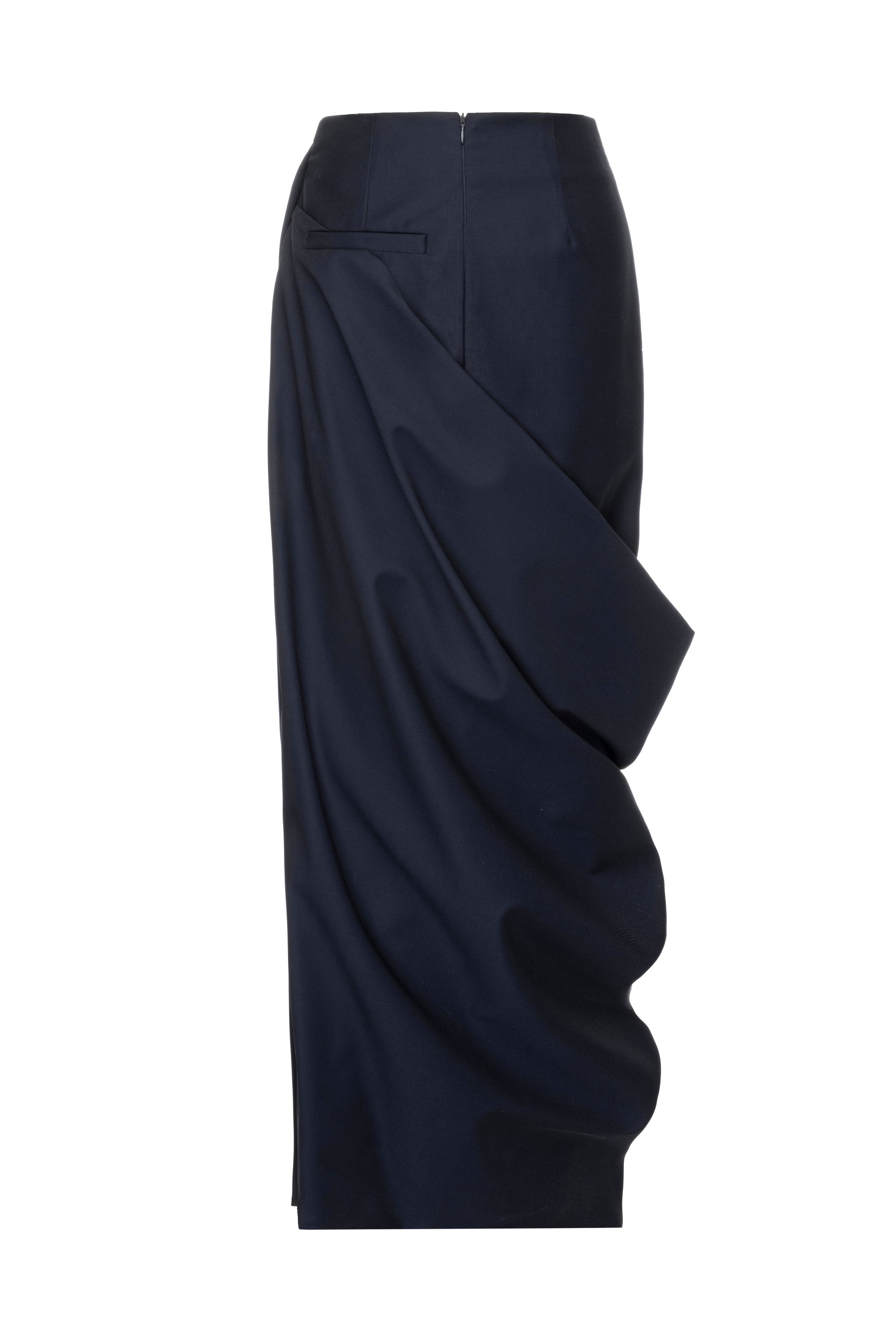 Draped Wool Skirt
