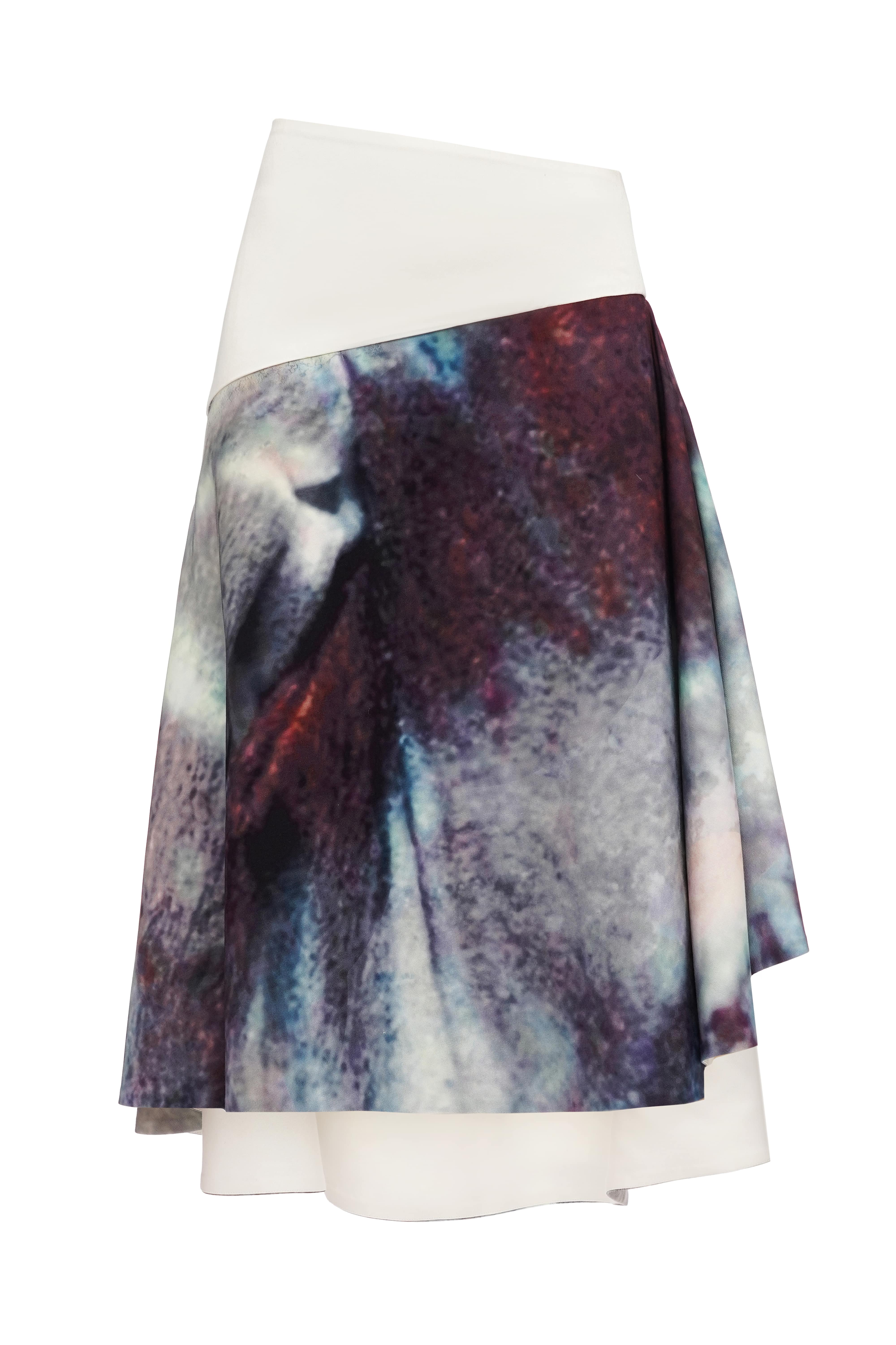 SS24 Gamay midi asymmetric skirt