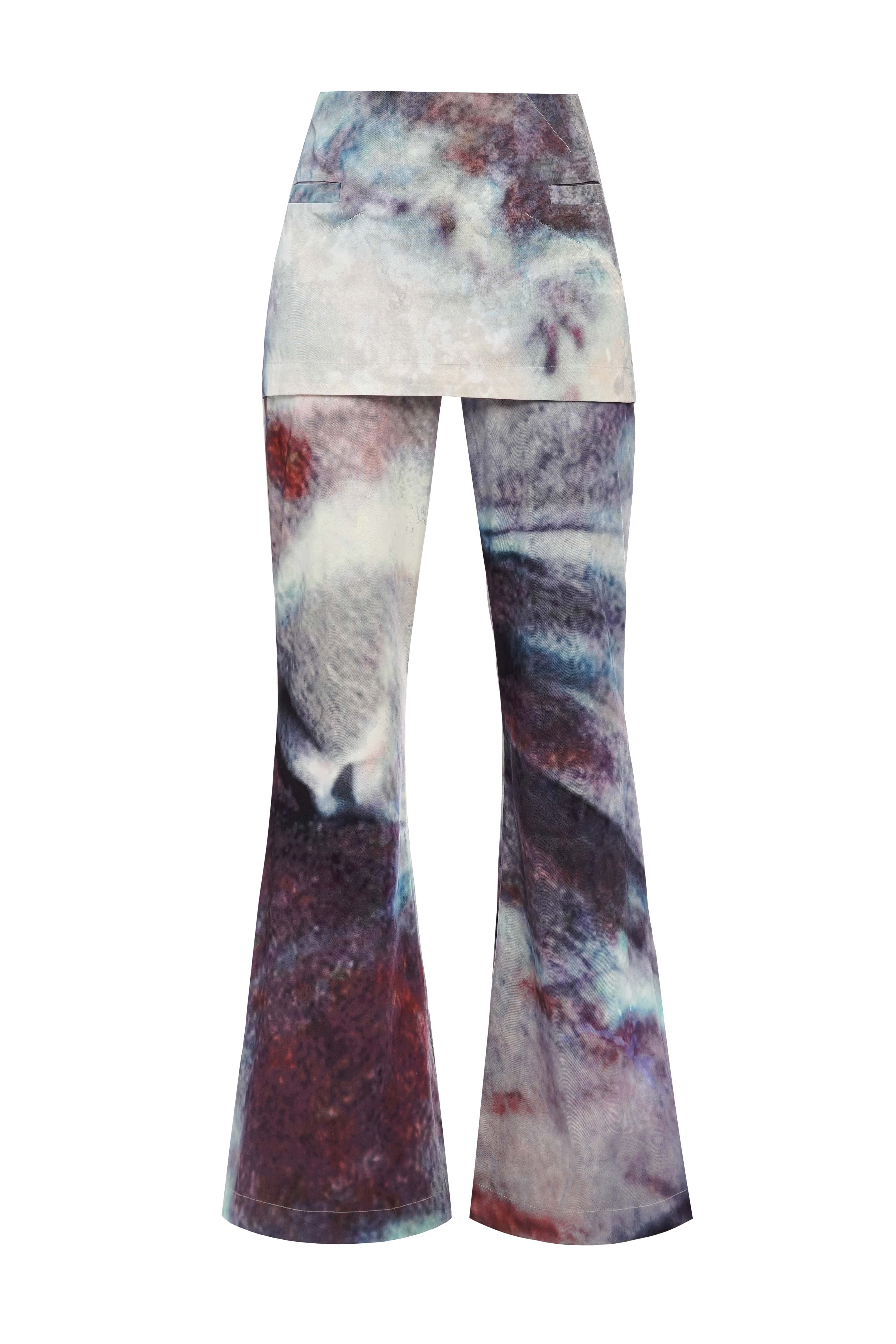 SS24 Gamay over-skirt flared pants