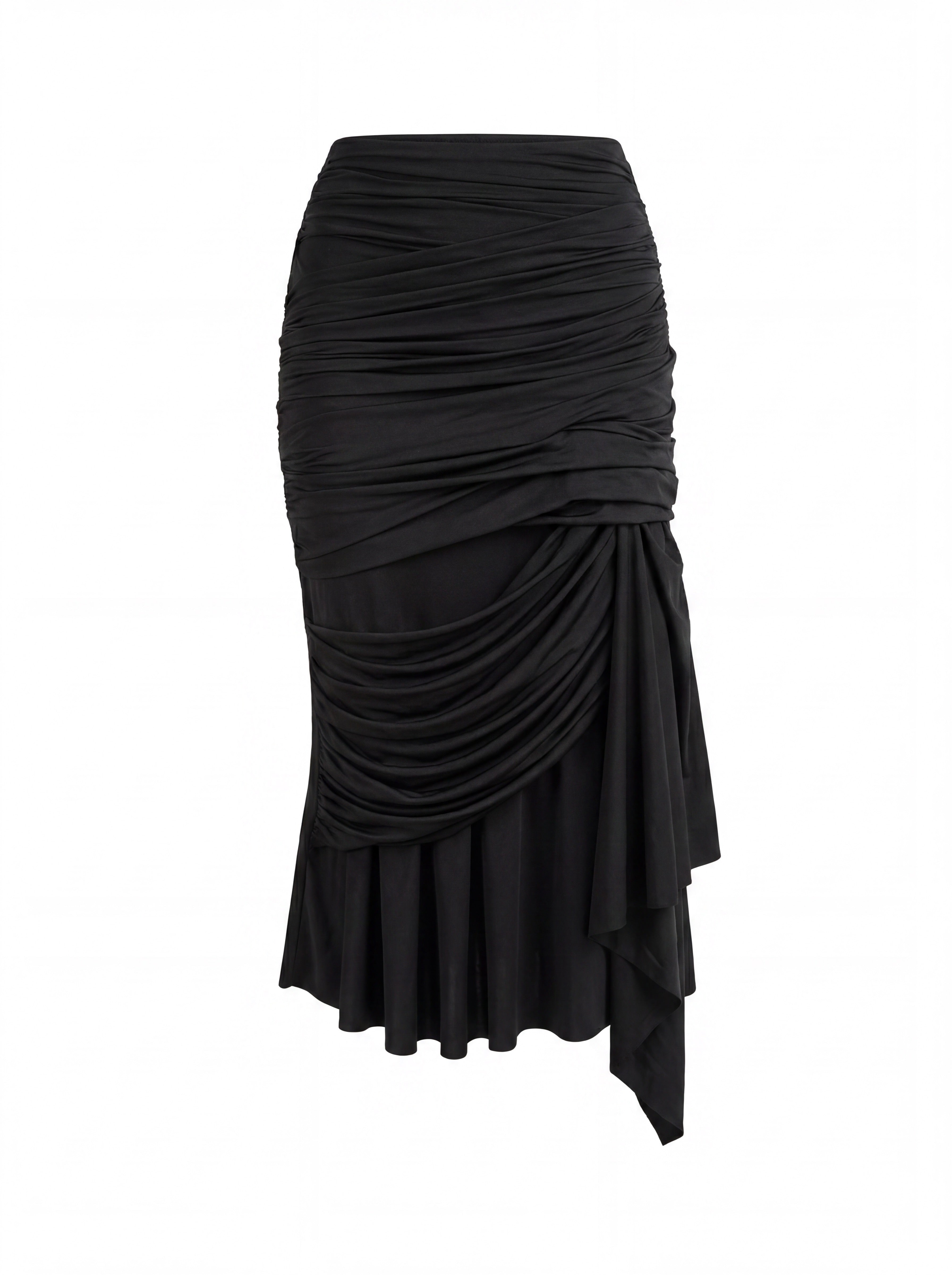Draped Midi Skirt