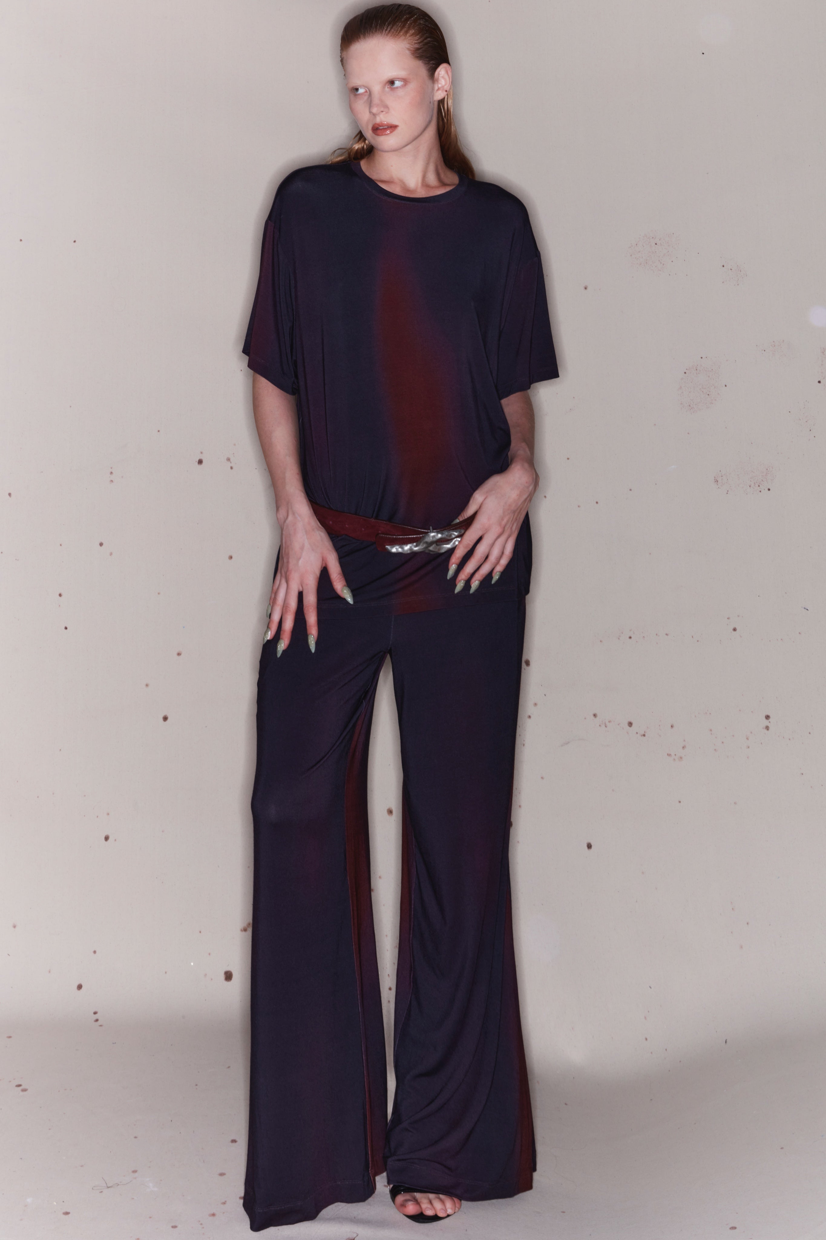Flame wash oversized t-shirt