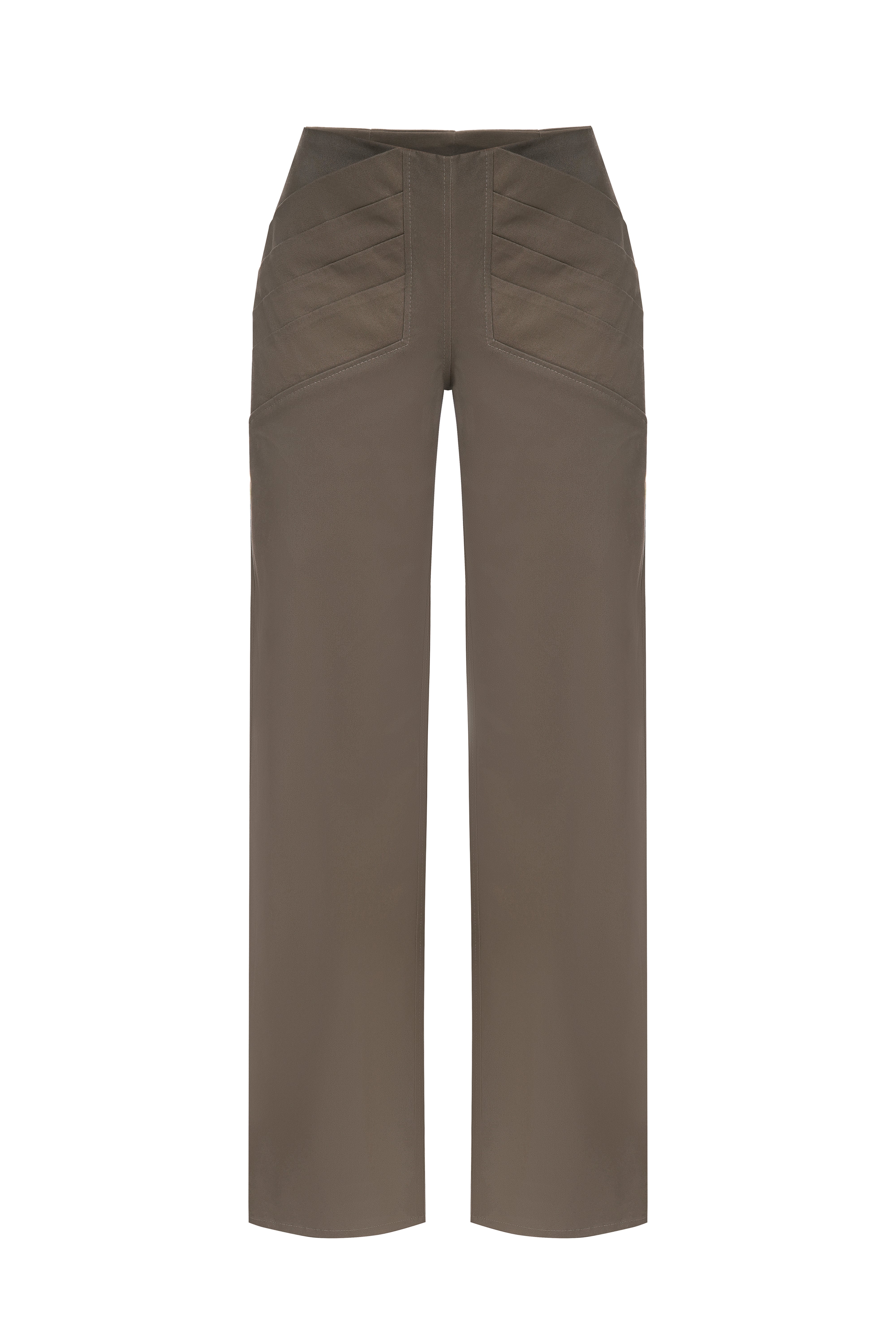 Cotton straight-leg pants