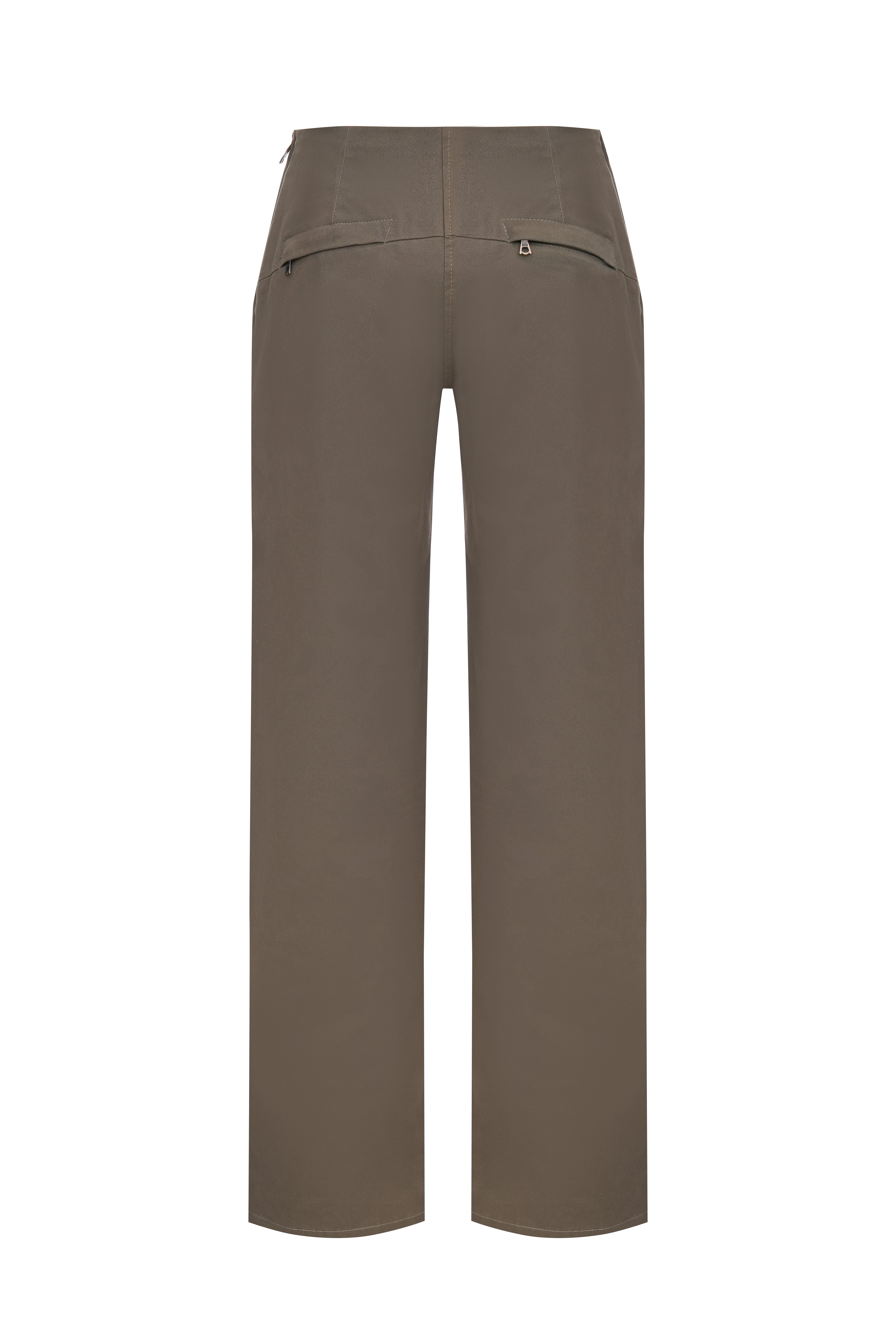 Cotton straight-leg pants