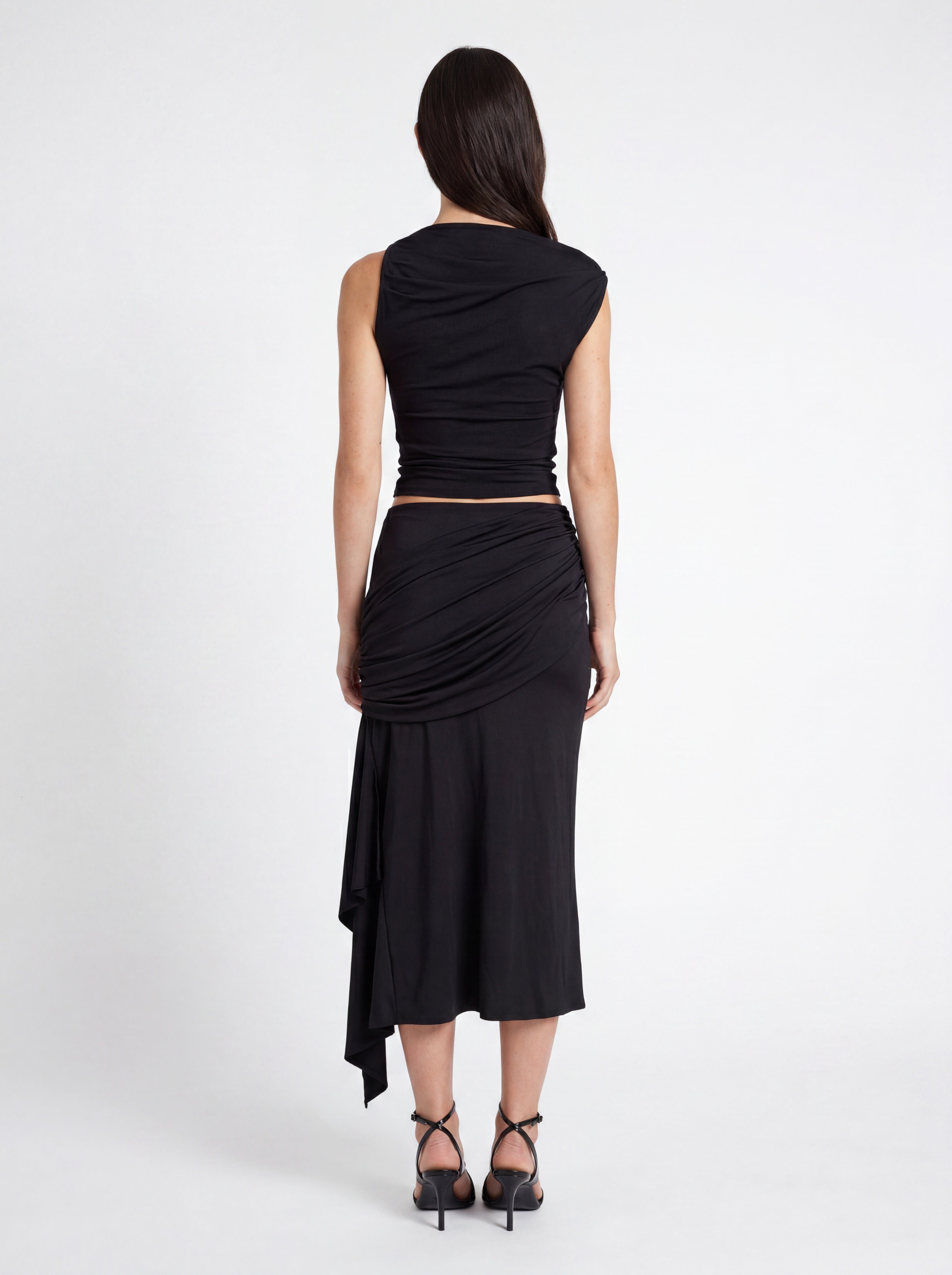 Draped Midi Skirt